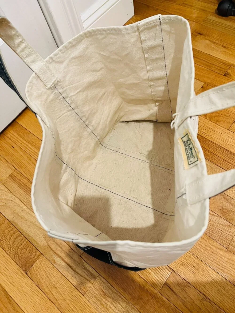 Vintage L.L Bean Boat And Tote Large Heavy Canvas Bag USA Giza Tag